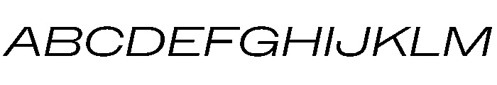 NaNMetrifyAXWide LightIt Font UPPERCASE