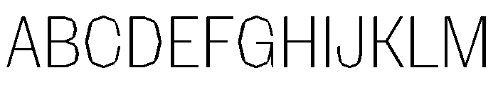 NaNRagePolyCnd ExtraLt Font UPPERCASE