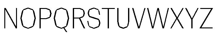 NaNRagePolyCnd ExtraLt Font UPPERCASE
