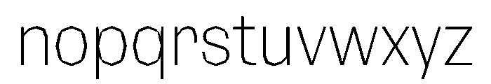 NaNRagePolyCnd ExtraLt Font LOWERCASE