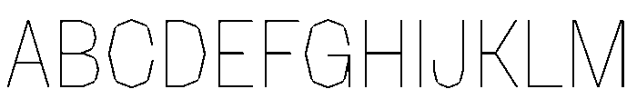 NaNRagePolyCnd Thin Font UPPERCASE