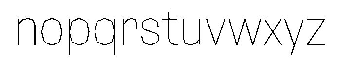 NaNRagePolyCnd Thin Font LOWERCASE