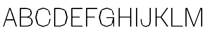 NaNRagePolyNr ExtraLt Font UPPERCASE