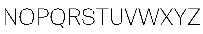 NaNRagePolyNr ExtraLt Font UPPERCASE