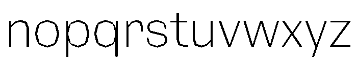 NaNRagePolyNr ExtraLt Font LOWERCASE