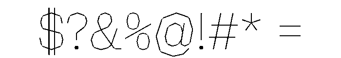NaNRagePolyNr Thin Font OTHER CHARS