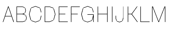 NaNRagePolyNr Thin Font UPPERCASE