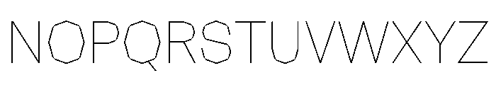 NaNRagePolyNr Thin Font UPPERCASE