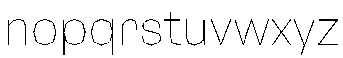 NaNRagePolyNr Thin Font LOWERCASE