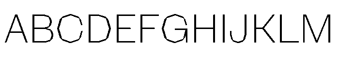NaNRagePolyStd ExtraLt Font UPPERCASE