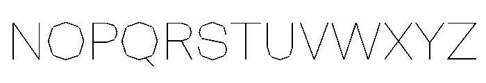 NaNRagePolyStd Thin Font UPPERCASE
