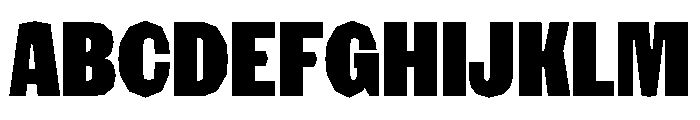 NaNRagePolyXCnd Blk Font UPPERCASE