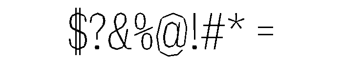 NaNRagePolyXCnd ExtraLt Font OTHER CHARS