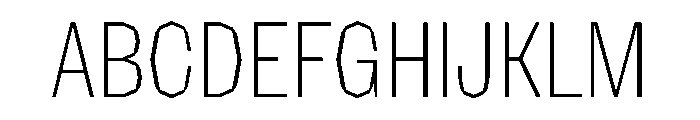NaNRagePolyXCnd ExtraLt Font UPPERCASE