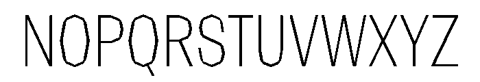 NaNRagePolyXCnd ExtraLt Font UPPERCASE