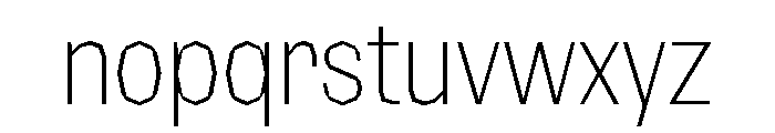NaNRagePolyXCnd ExtraLt Font LOWERCASE