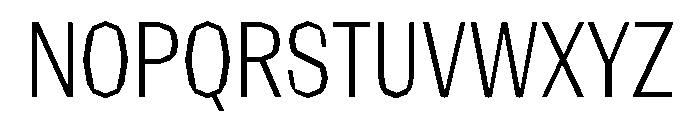 NaNRagePolyXCnd Lt Font UPPERCASE
