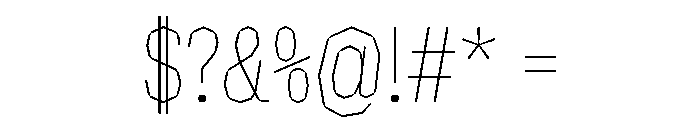 NaNRagePolyXCnd Thin Font OTHER CHARS