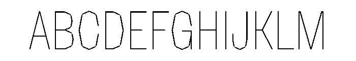 NaNRagePolyXCnd Thin Font UPPERCASE