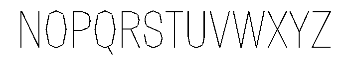 NaNRagePolyXCnd Thin Font UPPERCASE