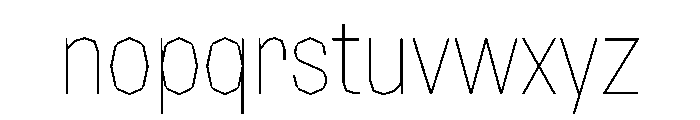 NaNRagePolyXCnd Thin Font LOWERCASE