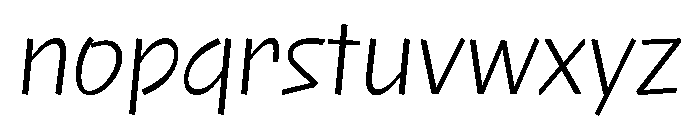 NaNRageQuikCnd Lt Font LOWERCASE