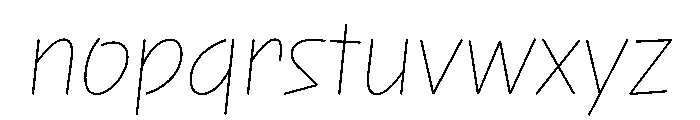 NaNRageQuikCnd Thin Font LOWERCASE