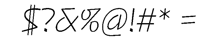 NaNRageQuikNr ExtraLt Font OTHER CHARS