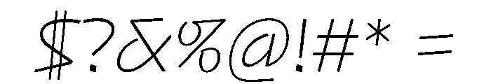 NaNRageQuikStd ExtraLt Font OTHER CHARS