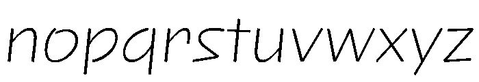 NaNRageQuikStd ExtraLt Font LOWERCASE
