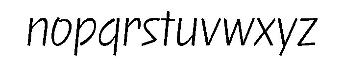 NaNRageQuikXCnd Lt Font LOWERCASE