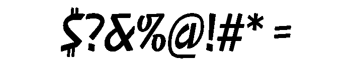 NaNRageQuikXCnd SemiBd Font OTHER CHARS