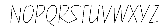NaNRageQuikXCnd Thin Font UPPERCASE