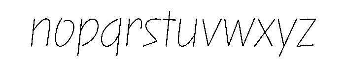 NaNRageQuikXCnd Thin Font LOWERCASE