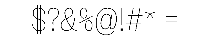 NaNRageSansCnd Thin Font OTHER CHARS