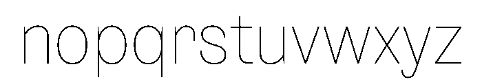 NaNRageSansCnd Thin Font LOWERCASE