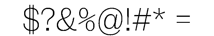 NaNRageSansNr ExtraLt Font OTHER CHARS