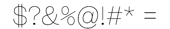 NaNRageSansStd Thin Font OTHER CHARS