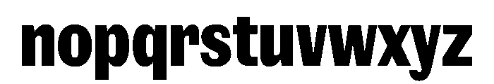 NaNRageSansXCnd ExtraBd Font LOWERCASE