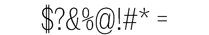 NaNRageSansXCnd ExtraLt Font OTHER CHARS