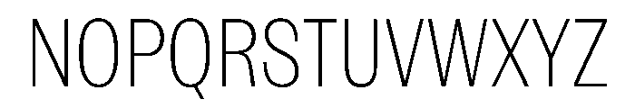 NaNRageSansXCnd ExtraLt Font UPPERCASE