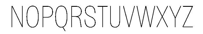 NaNRageSansXCnd Thin Font UPPERCASE