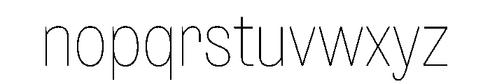 NaNRageSansXCnd Thin Font LOWERCASE