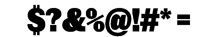 NaNRageSlabCnd Blk Font OTHER CHARS
