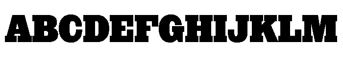 NaNRageSlabCnd Blk Font UPPERCASE