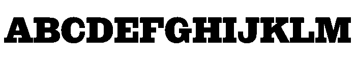 NaNRageSlabNr ExtraBd Font UPPERCASE