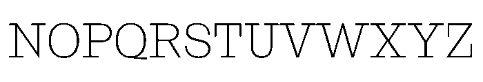 NaNRageSlabNr ExtraLt Font UPPERCASE