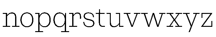 NaNRageSlabNr ExtraLt Font LOWERCASE