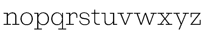 NaNRageSlabStd ExtraLt Font LOWERCASE
