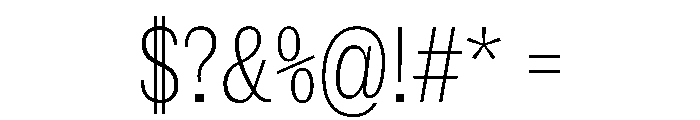 NaNRageSlabXCnd ExtraLt Font OTHER CHARS